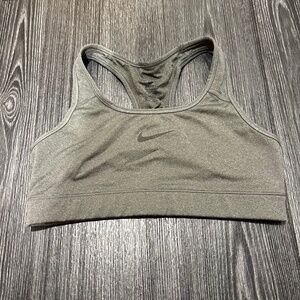 Nike Dri-FIT Racerback Sports Bra Gray | Women’s Medium